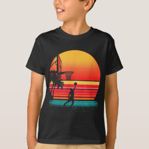 Retro Basketball Sunset  T-Shirt