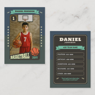 Retro Basketball Trading Card Custom Player Card