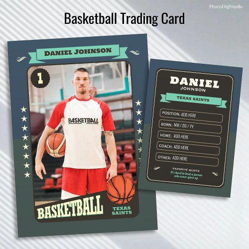 Retro Basketball Trading Card Custom Player Card