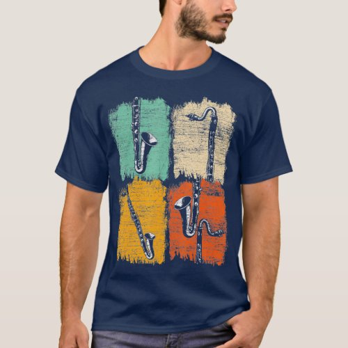 Retro Bass Clarinet T_Shirt