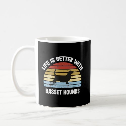 Retro Basset Hound Dog Gift Coffee Mug