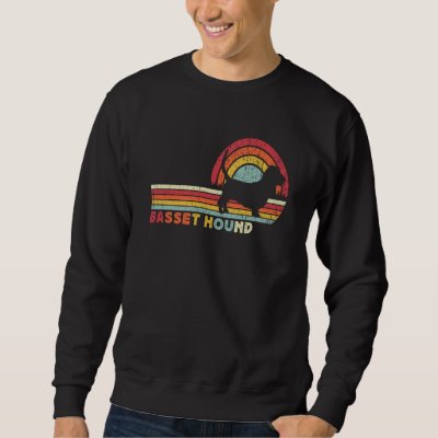 Retro Basset Hound Owner For Men Women Kids Basset Sweatshirt