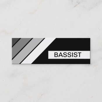 Retro Bassist Mini Business Card by asyrum at Zazzle