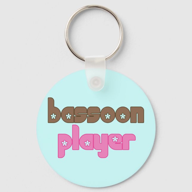 Retro Bassoon Keychain (Front)