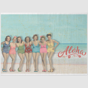 Retro Bathing Beauties Decoupage Tissue Paper