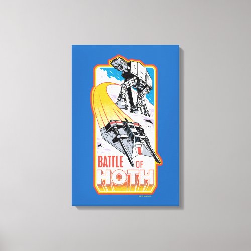 Retro Battle of Hoth Graphic Badge Canvas Print