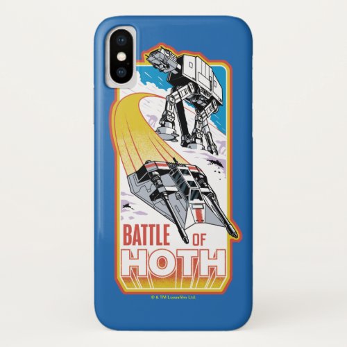 Retro Battle of Hoth Graphic Badge iPhone X Case