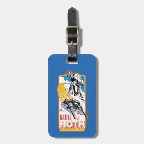 Retro Battle of Hoth Graphic Badge Luggage Tag