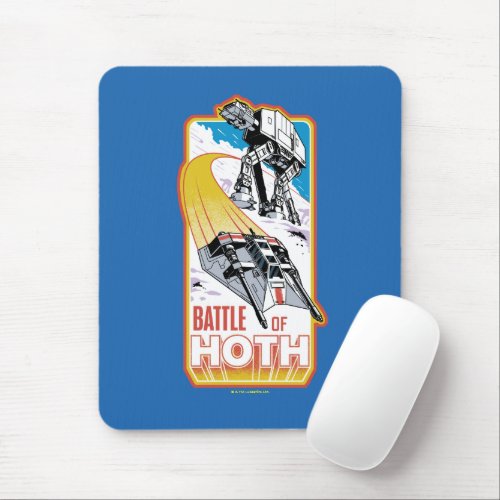 Retro Battle of Hoth Graphic Badge Mouse Pad