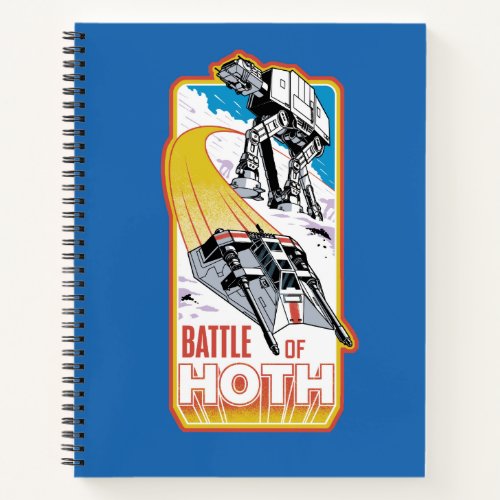 Retro Battle of Hoth Graphic Badge Notebook