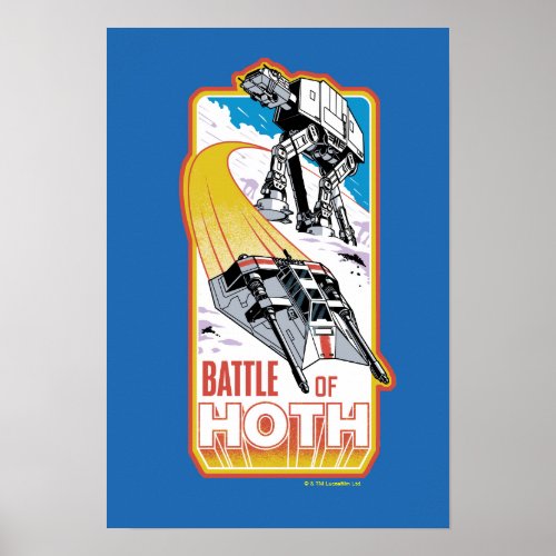 Retro Battle of Hoth Graphic Badge Poster