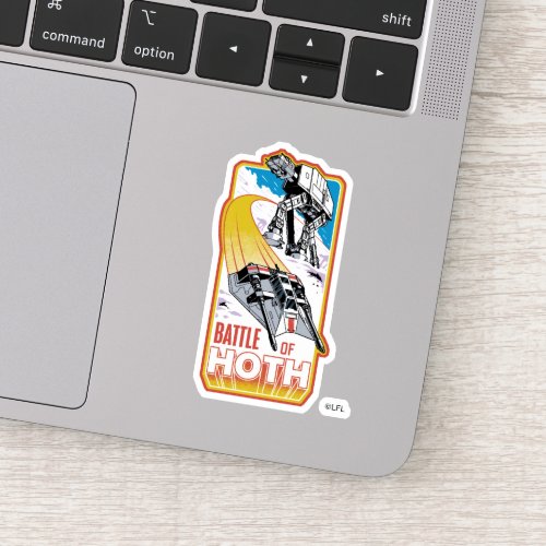 Retro Battle of Hoth Graphic Badge Sticker