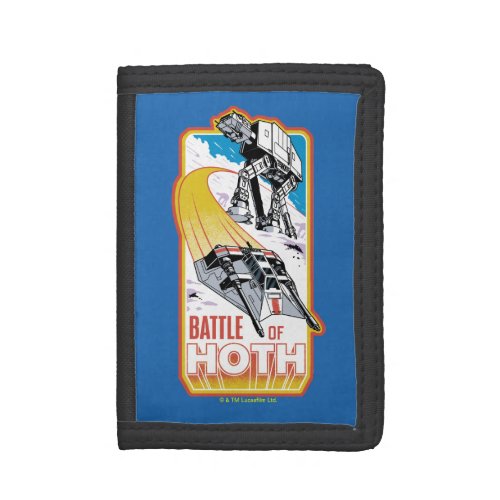 Retro Battle of Hoth Graphic Badge Trifold Wallet