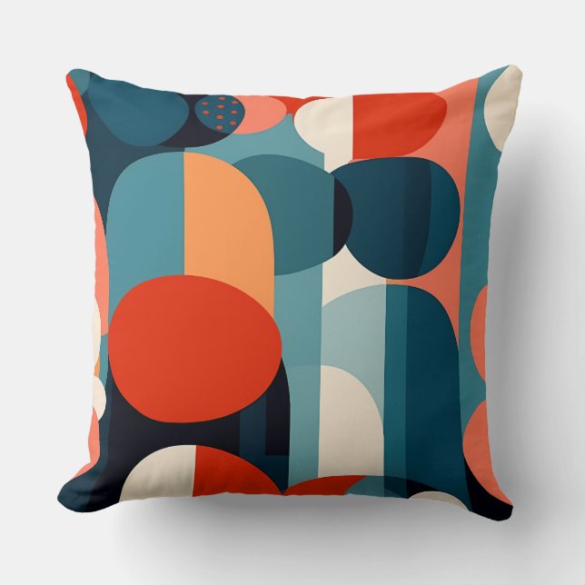 Retro Bauhaus Arch Pillow (Front)