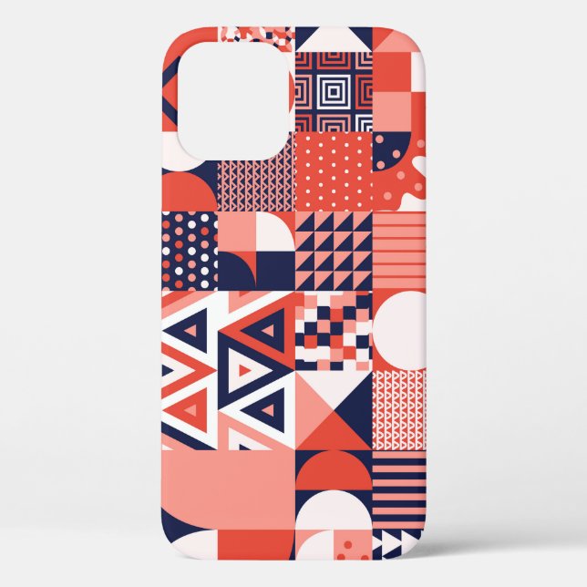 Retro Bauhaus design, colorful geometric. Case-Mate iPhone Case (Back)