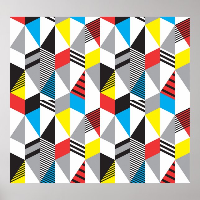 Retro Bauhaus Style: Seamless Abstract Poster (Front)
