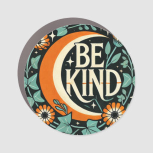 Retro Be Kind Car Magnet