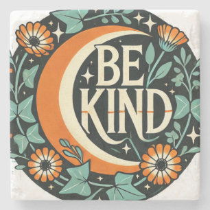 Retro Be Kind Stone Coaster