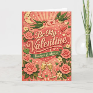 Retro Be My Valentine Custom Card