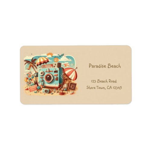 Retro Beach Bliss Label