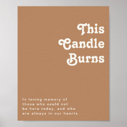 Retro Beach | Brown This Candle Burns Poster