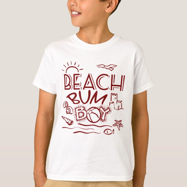 Retro Beach Bum Boy T shirt (Front)