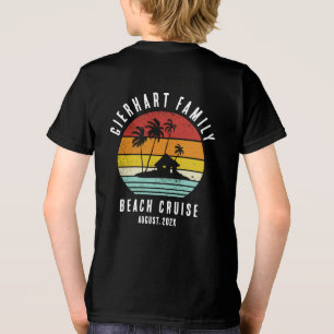 Retro Beach Cruise Family Matching Personalized Tri-Blend Shirt