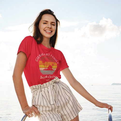 Retro Beach Cruise Family Reunion Matching T_Shirt