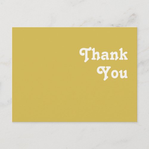 Retro Beach  Gold Wedding Thank You Postcard