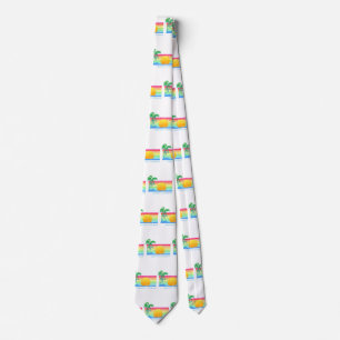 Retro Beach Grand Cayman Neck Tie