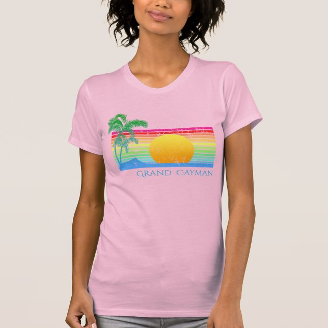 Retro Beach Grand Cayman T-Shirt (Front)