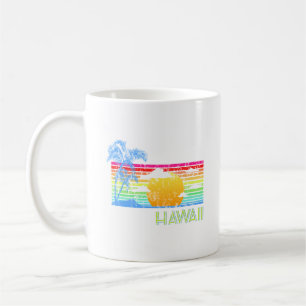 Retro Beach Hawaii Sunset Coffee Mug