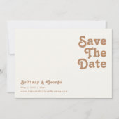 Retro Beach | Ivory Horizontal Save The Date (Front)