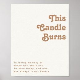 Retro Beach | Ivory This Candle Burns Poster