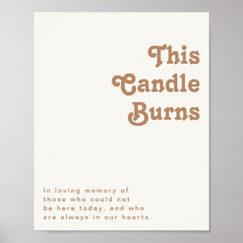 Retro Beach  Ivory This Candle Burns Poster