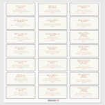 Retro Beach | Ivory Wedding Guest Address Sticker<br><div class="desc">This retro beach | ivory wedding guest address sticker is perfect for your simple vintage, colorful tropical boho summer wedding. Its unique bohemian mid-century font gives this design a classic minimalist groovy hippie vibe. Suppose you're looking for a design that features bright, rustic coastal ocean colors for your creative 70's...</div>