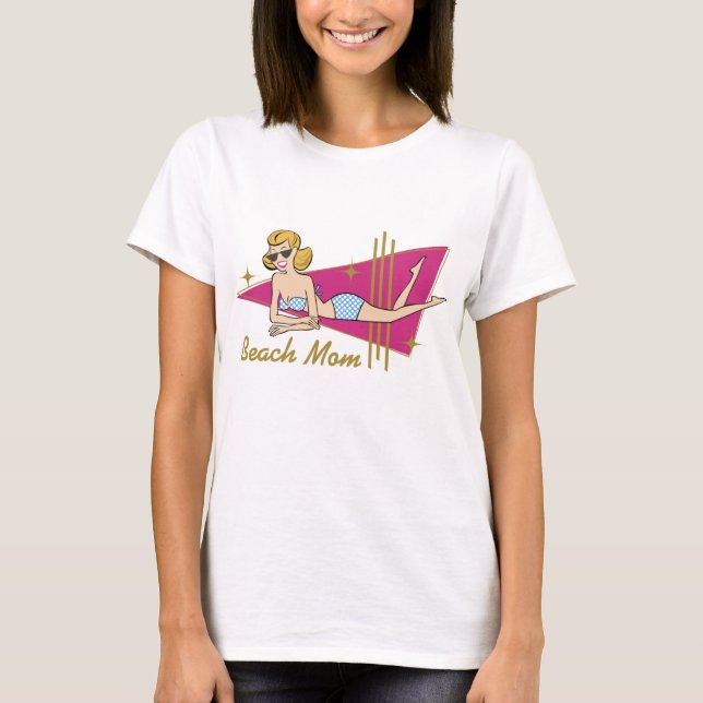 Retro Beach Mom T-Shirt (Front)