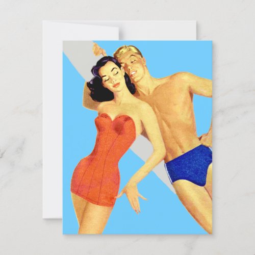 Retro Beach Party Custom Invites