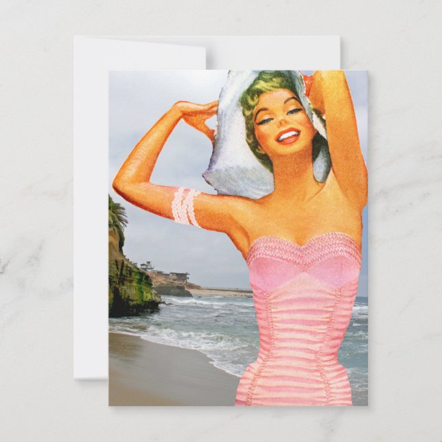 Retro Beach Party Invitation (Front)