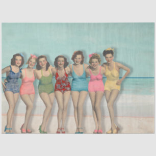 Retro Beach Pin-Up Girls Decoupage Bathing Suit Tissue Paper