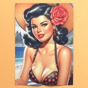 Retro Beach Summer Pin-up Tissue Paper