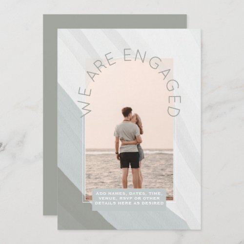 RETRO Beach Vibe Wedding Stationery PHOTO Invitation