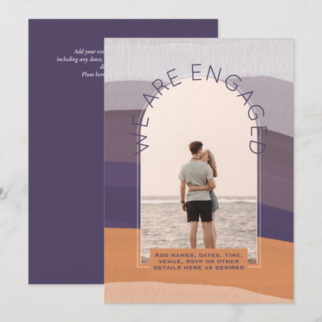 RETRO Beach Vibe Wedding Stationery PHOTO Invitation (Front/Back)