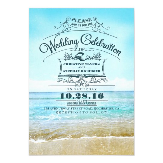 Seaside Wedding Invitations 1