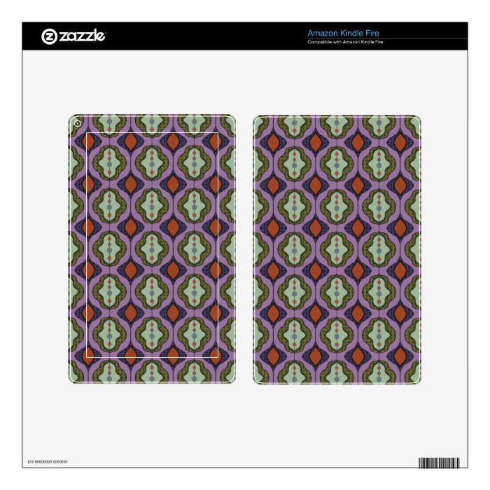 Retro Beaded Curtain Ogee Quatrefoil Kindle Fire Decals