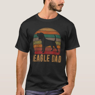 Retro Beagle Dad Gift Dog Owner Pet Tricolor Beagl T-Shirt