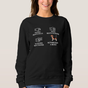 Retro Beagle Vintage Love Mom Dad Fur Baby Aroo Sweatshirt