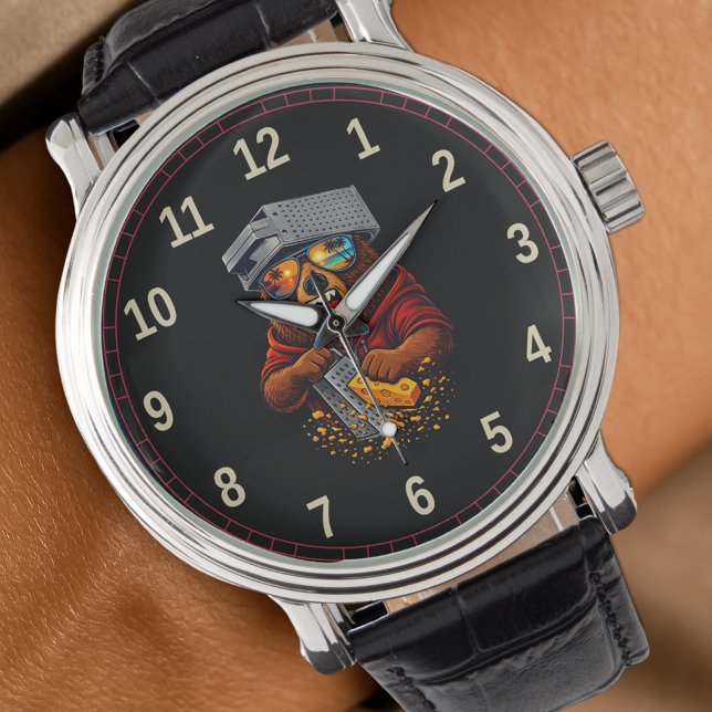 Retro Bear With Cheese Grater Hat and Sunglasses Watch (Creator Uploaded)