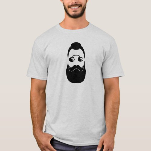 Retro beard philosopher T_shirt