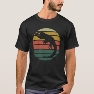 Retro Bearded Dragon Sunset Lizard Reptile T-Shirt
